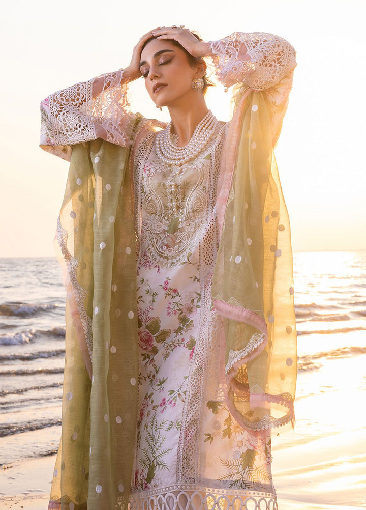 Saira Rizwan Embroidered Lawn Suits Unstitched 3 Piece SR24LL Akoya - Luxury Collection
