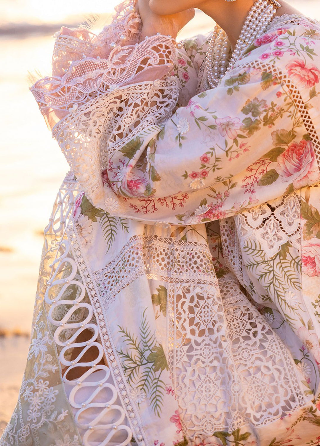 Saira Rizwan Embroidered Lawn Suits Unstitched 3 Piece SR24LL Akoya - Luxury Collection