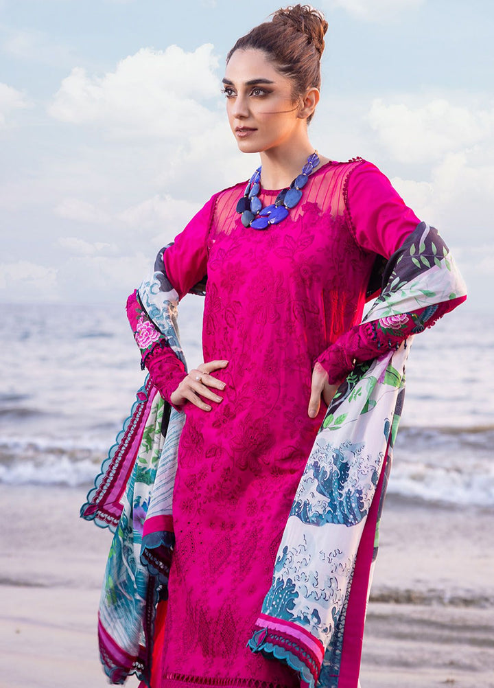 Saira Rizwan Embroidered Lawn Suits Unstitched 3 Piece SR24LL Damask - Luxury Collection