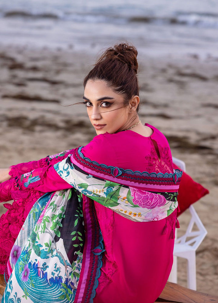 Saira Rizwan Embroidered Lawn Suits Unstitched 3 Piece SR24LL Damask - Luxury Collection