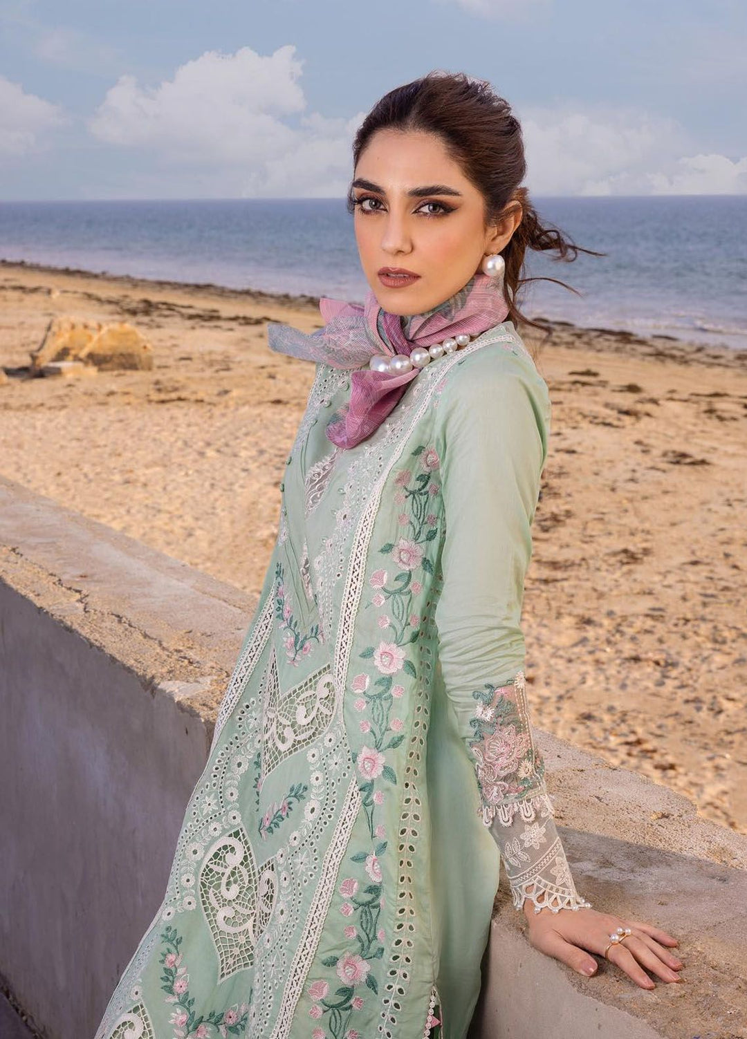 Saira Rizwan Embroidered Lawn Suits Unstitched 3 Piece SR24LL Keshi - Luxury Collection