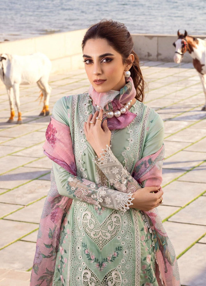 Saira Rizwan Embroidered Lawn Suits Unstitched 3 Piece SR24LL Keshi - Luxury Collection