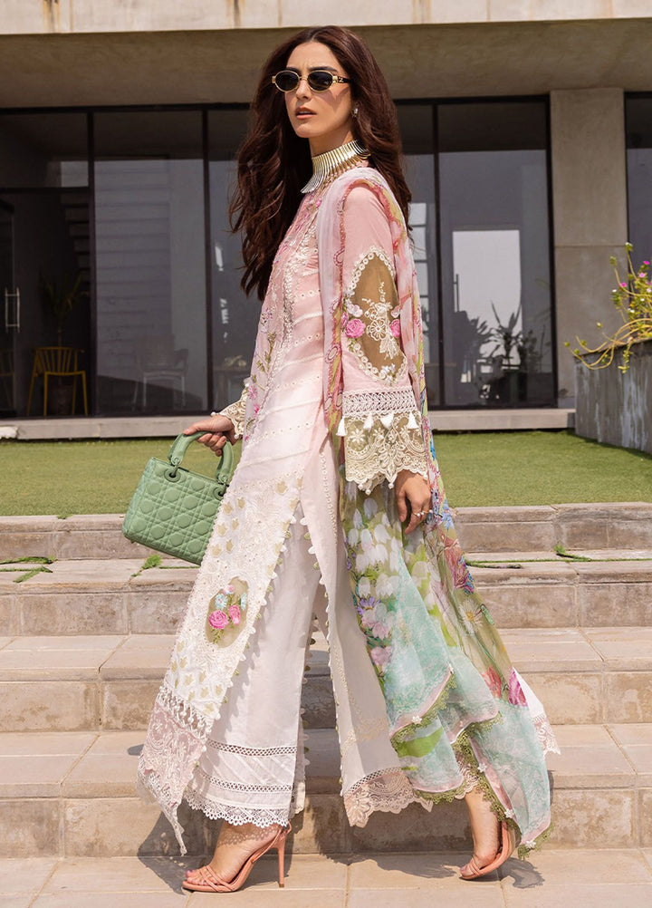 Saira Rizwan Embroidered Lawn Suits Unstitched 3 Piece SR24LL Laurel - Luxury Collection