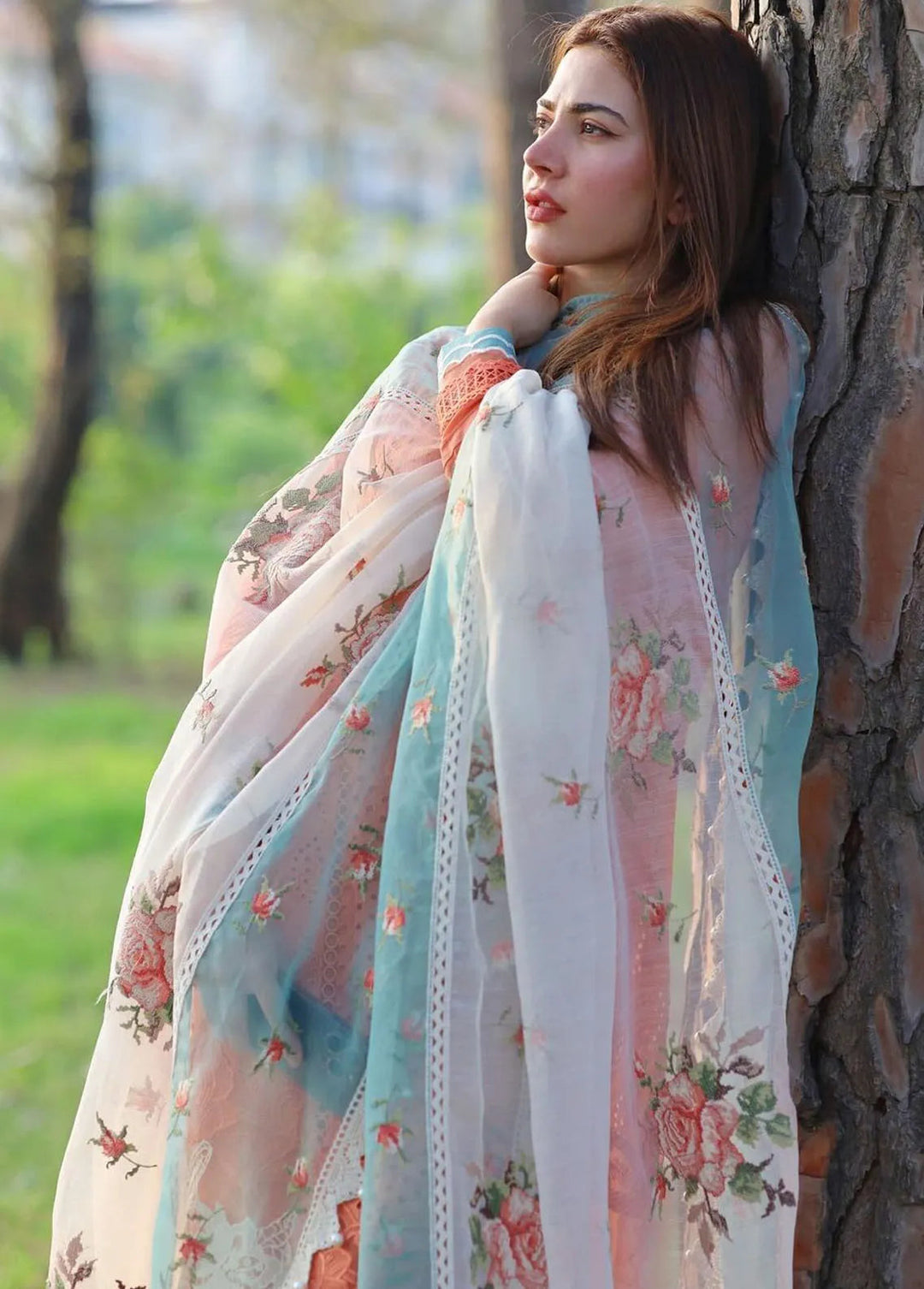 Saira Rizwan Embroidered Lawn Suits Unstitched 3 Piece SR24LL Mabe - Luxury Collection