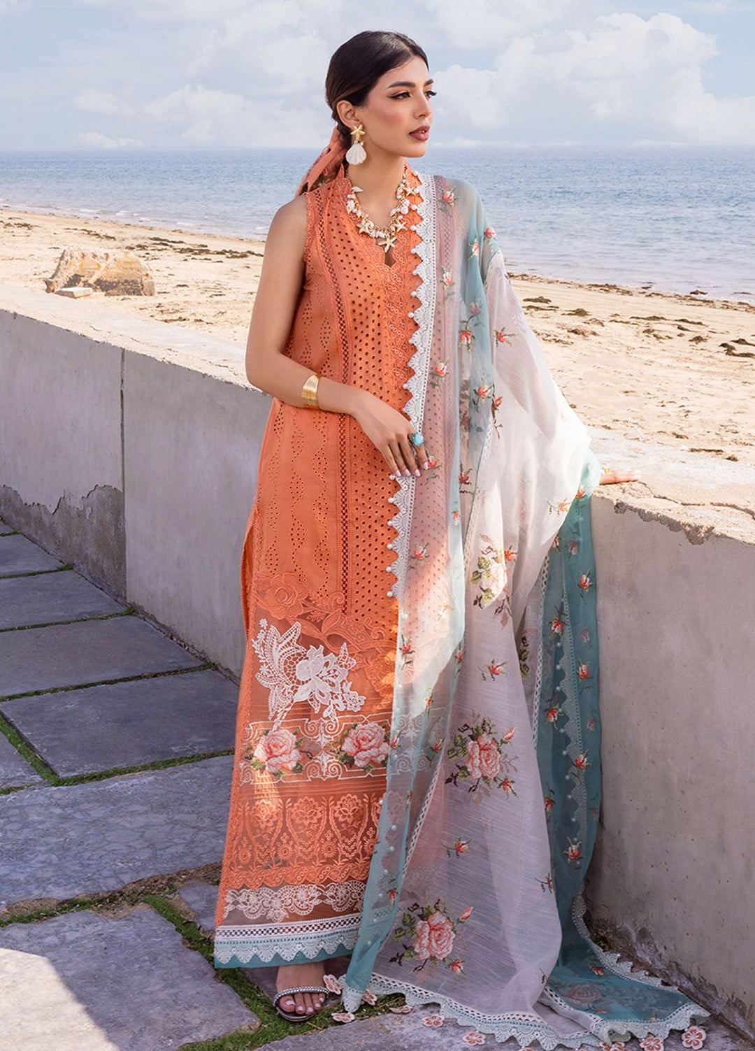 Saira Rizwan Embroidered Lawn Suits Unstitched 3 Piece SR24LL Mabe - Luxury Collection