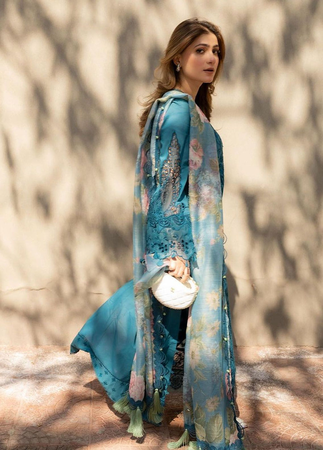 Saira Rizwan Embroidered Lawn Suits Unstitched 3 Piece SR24LL Sapphire - Luxury Collection