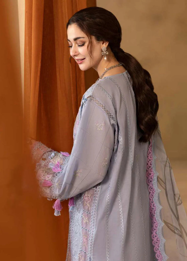Minor Defect - Saira Rizwan Embroidered Lawn Suits Unstitched 3 Piece SR25L SRL25-03 Edrina - Summer Collection