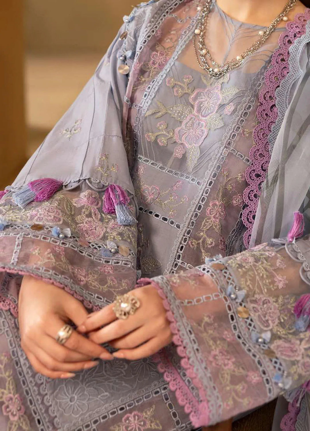 Minor Defect - Saira Rizwan Embroidered Lawn Suits Unstitched 3 Piece SR25L SRL25-03 Edrina - Summer Collection