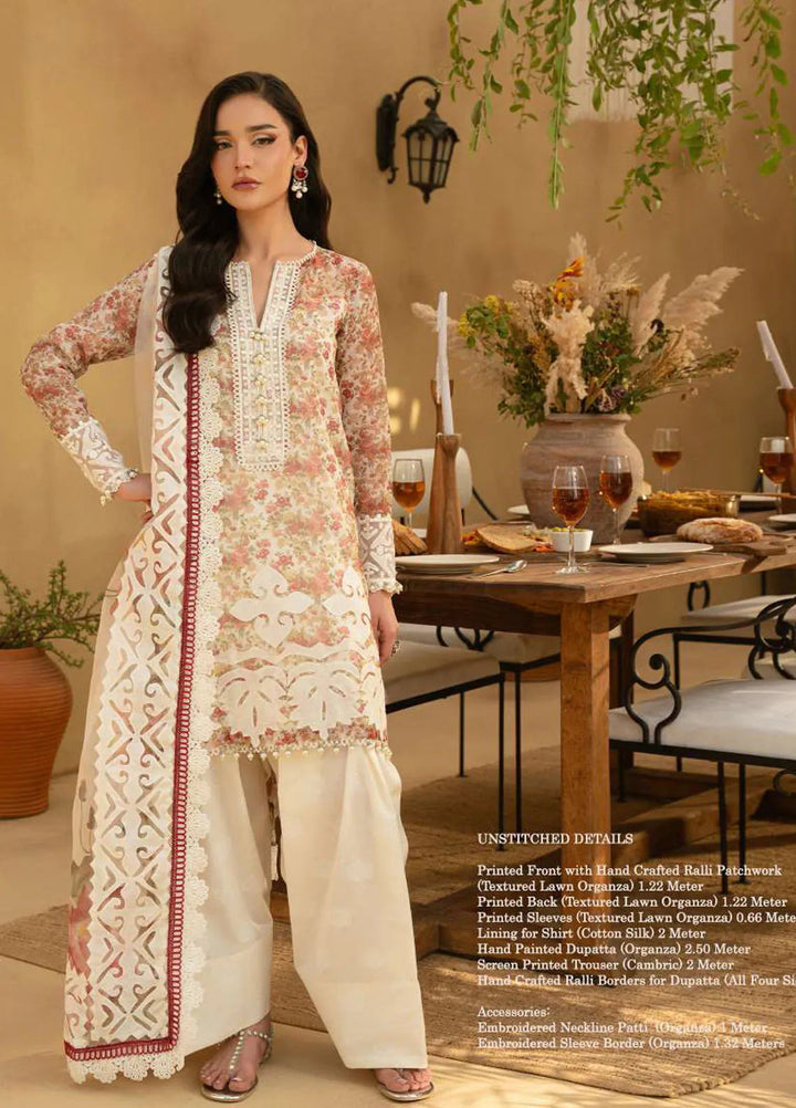 Saira Rizwan Embroidered Lawn Suits Unstitched 3 Piece SR25L SRL25-06 Maya - Summer Collection