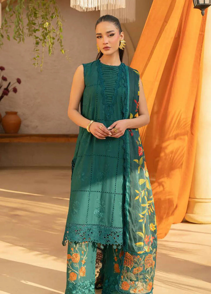 Saira Rizwan Embroidered Lawn Suits Unstitched 3 Piece SR25L SRL25-10 Lira - Summer Collection