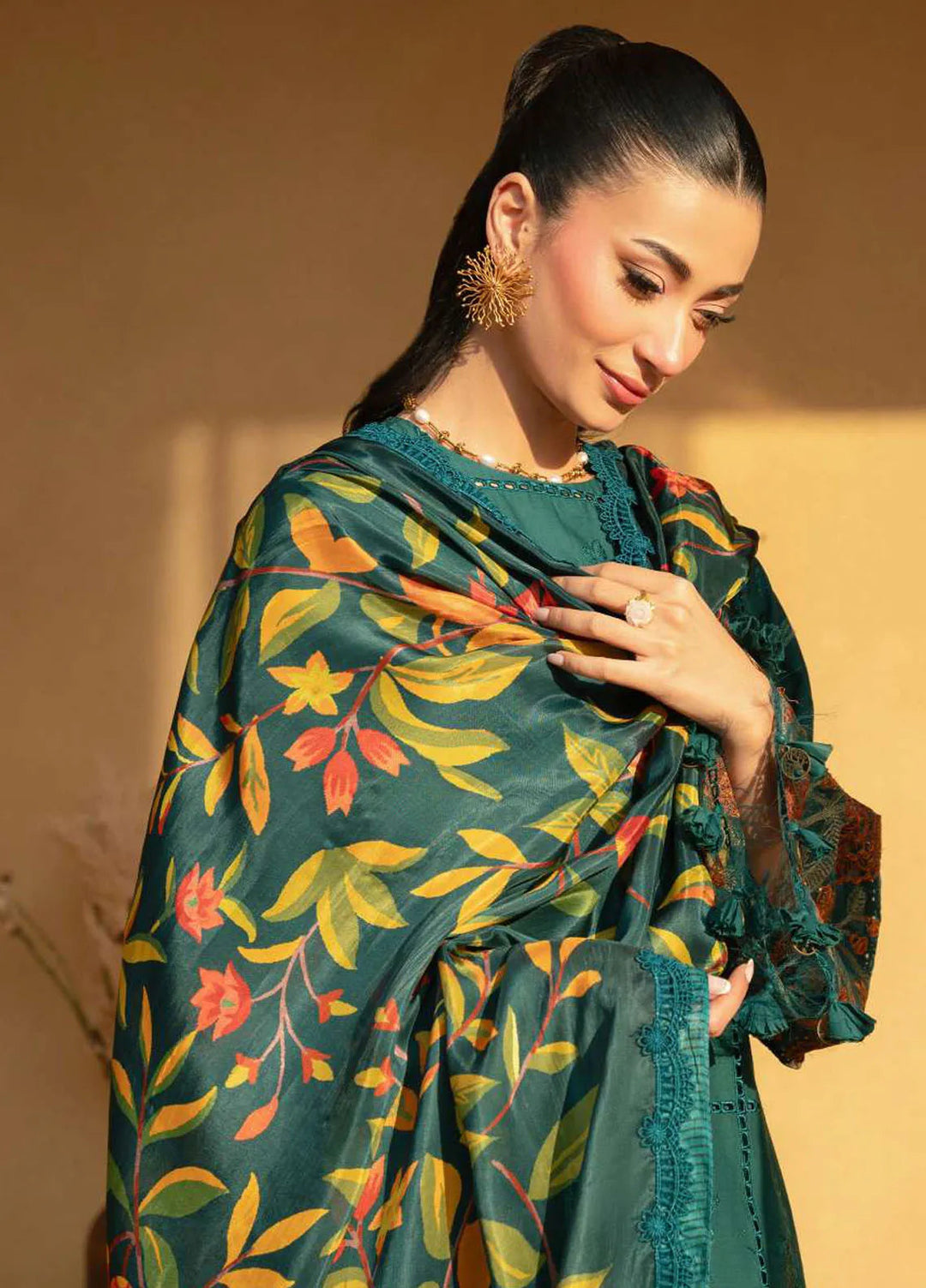 Saira Rizwan Embroidered Lawn Suits Unstitched 3 Piece SR25L SRL25-10 Lira - Summer Collection