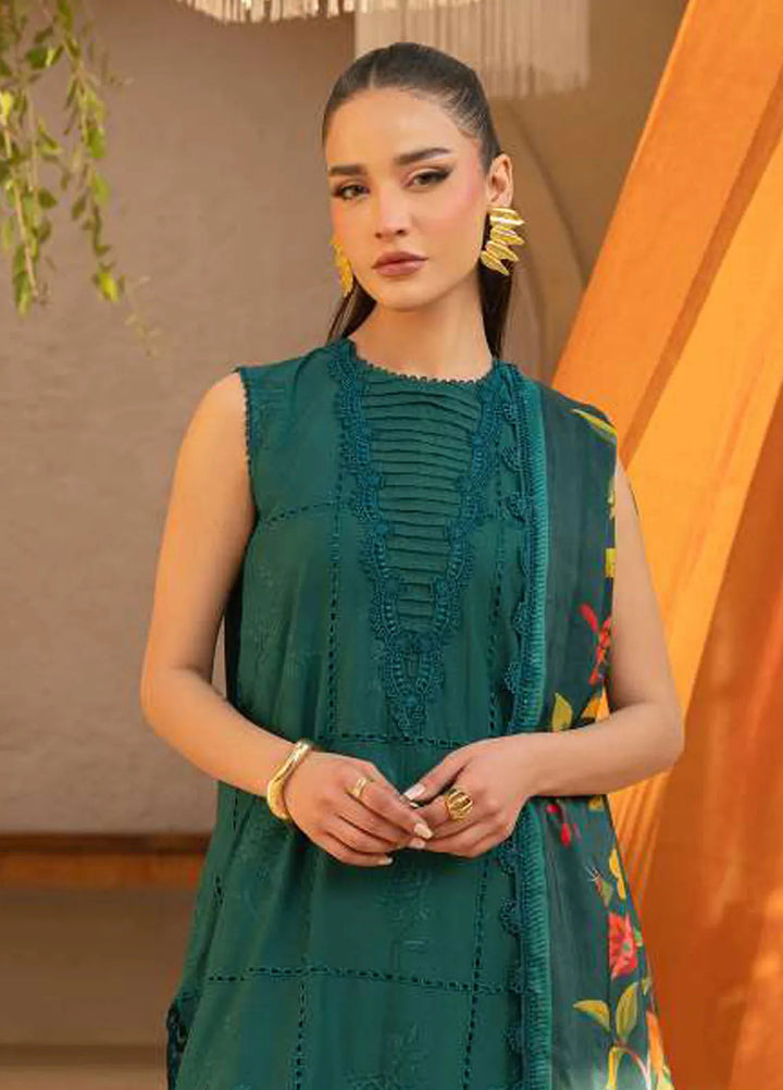 Saira Rizwan Embroidered Lawn Suits Unstitched 3 Piece SR25L SRL25-10 Lira - Summer Collection