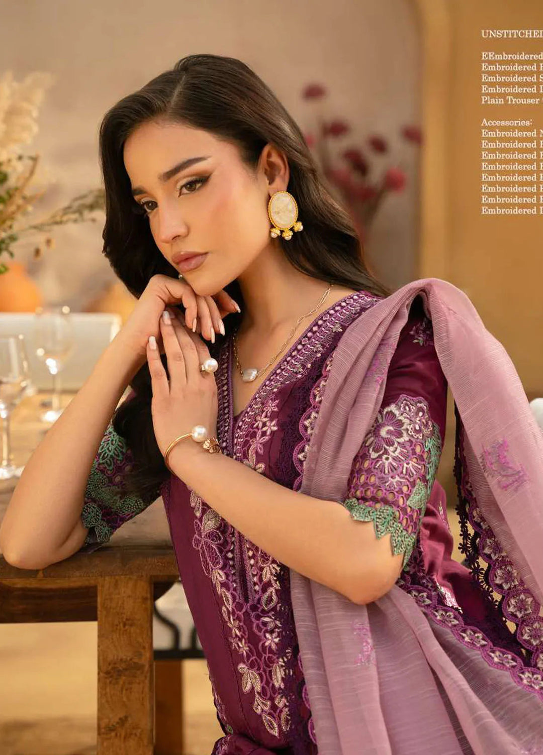 Saira Rizwan Embroidered Lawn Suits Unstitched 3 Piece SR25L SRL25-11 Valerie - Summer Collection
