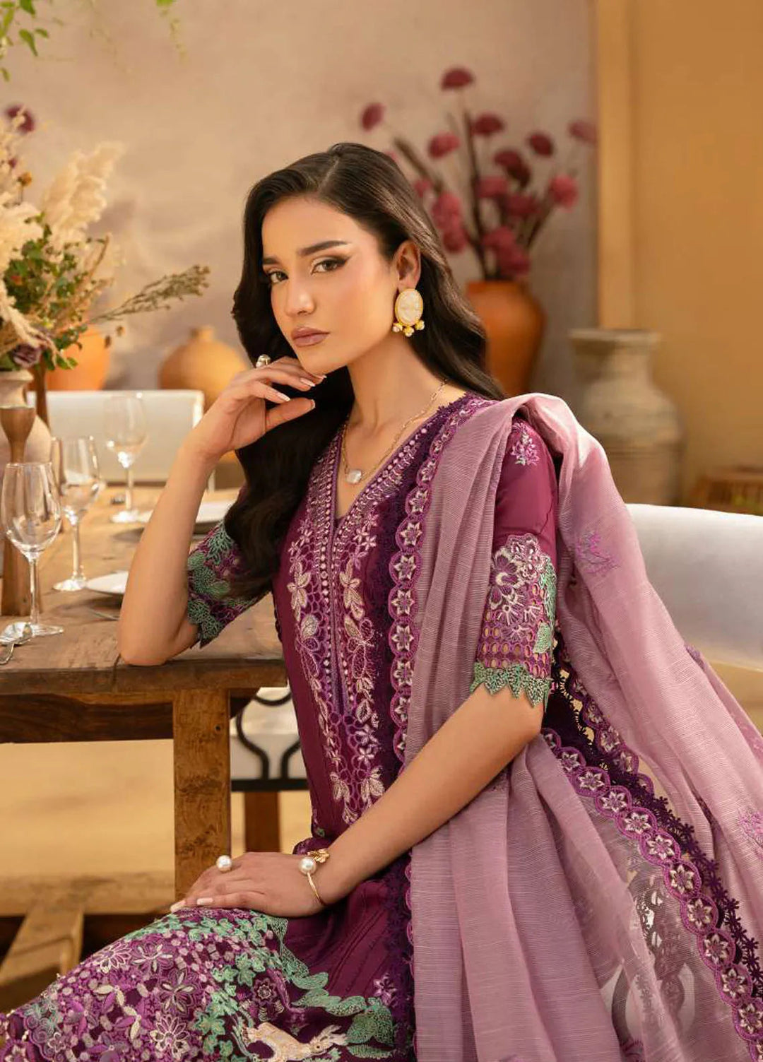 Saira Rizwan Embroidered Lawn Suits Unstitched 3 Piece SR25L SRL25-11 Valerie - Summer Collection