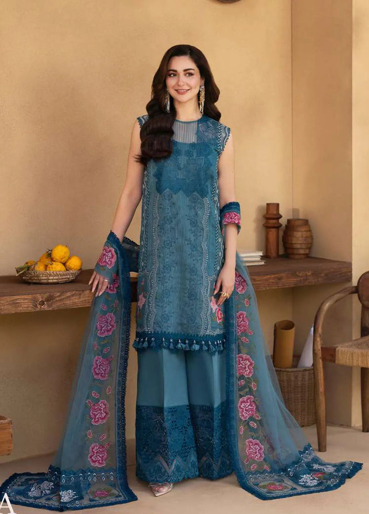 Saira Rizwan Embroidered Lawn Suits Unstitched 3 Piece SR25L SRL25-12 Alma - Summer Collection