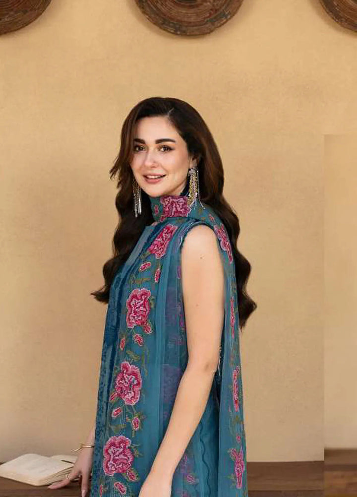 Saira Rizwan Embroidered Lawn Suits Unstitched 3 Piece SR25L SRL25-12 Alma - Summer Collection