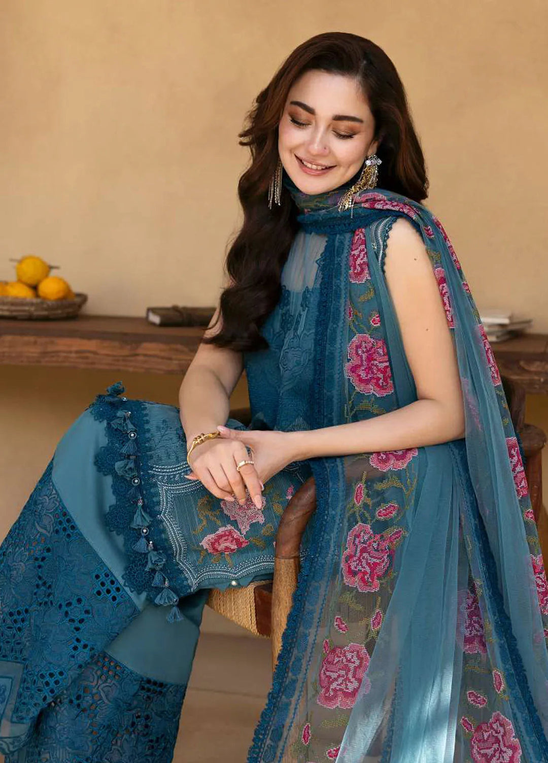 Saira Rizwan Embroidered Lawn Suits Unstitched 3 Piece SR25L SRL25-12 Alma - Summer Collection