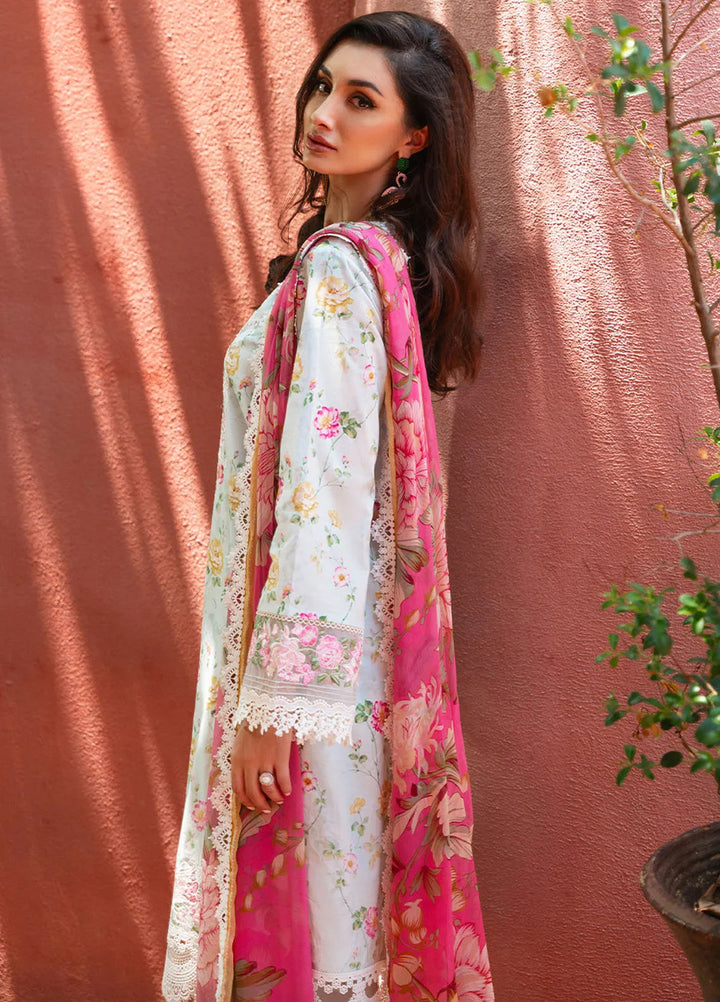 Saira Rizwan Embroidered Lawn Suits Unstitched Lawn SR24L2 D-07 Fanny - Summer Collection