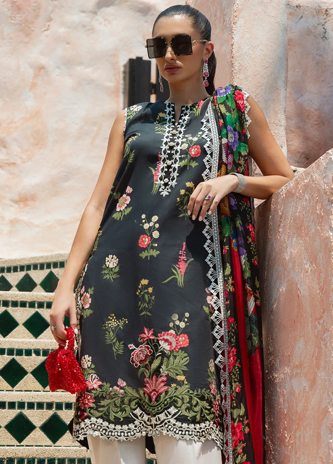 Saira Rizwan Embroidered Lawn Suits Unstitched Lawn SR24L2 D-08 Cecil - Summer Collection