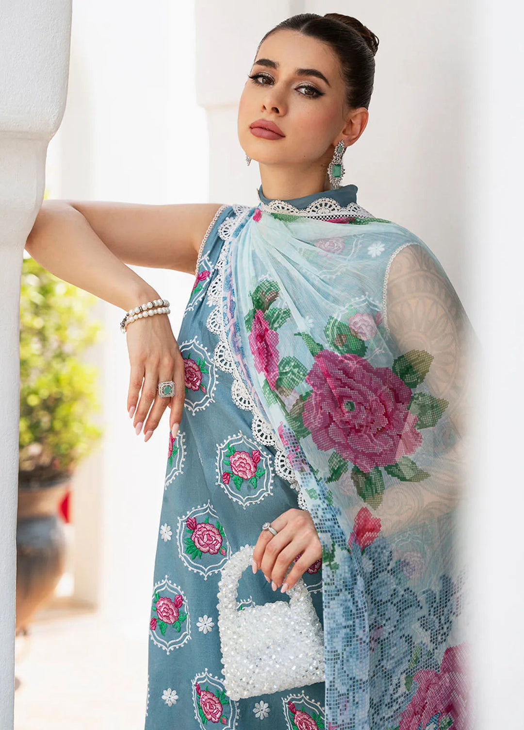 Saira Rizwan Embroidered Lawn Suits Unstitched Lawn SR24L2 D-09 Amal - Summer Collection
