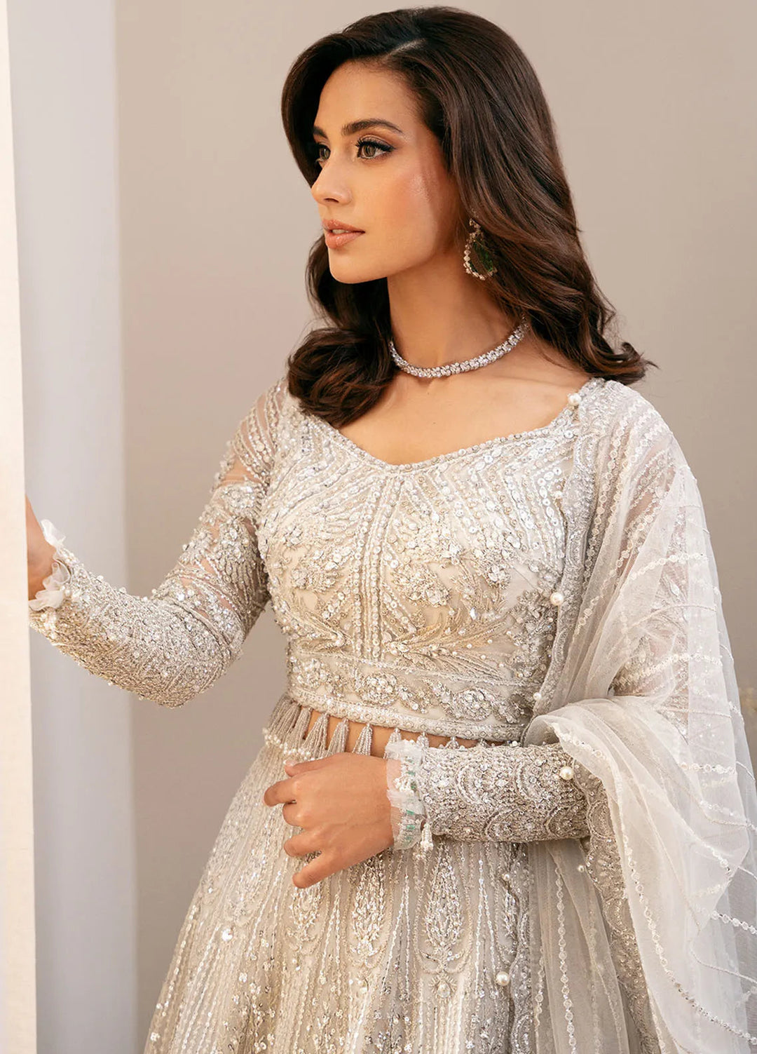Saira Rizwan Embroidered Net Suits Unstitched 4 Piece SRF-D-01 Liara - Festive Collection