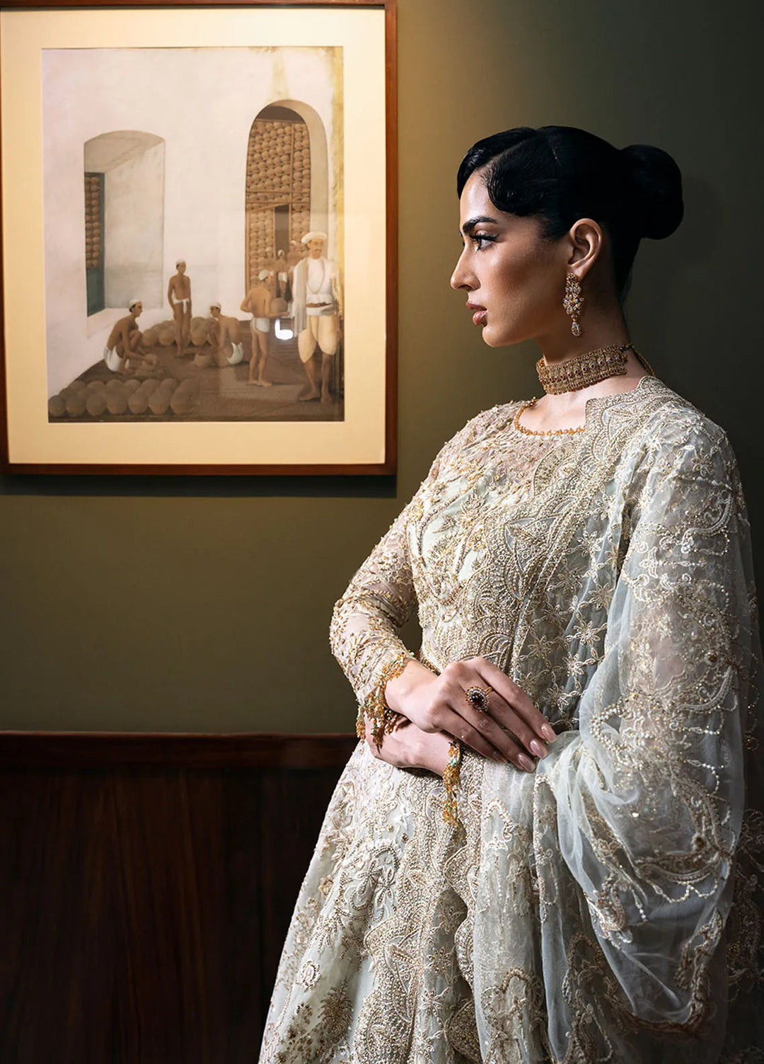 Saira Rizwan Embroidered Net Suits Unstitched 4 Piece SRF-D-02 Lucent - Festive Collection