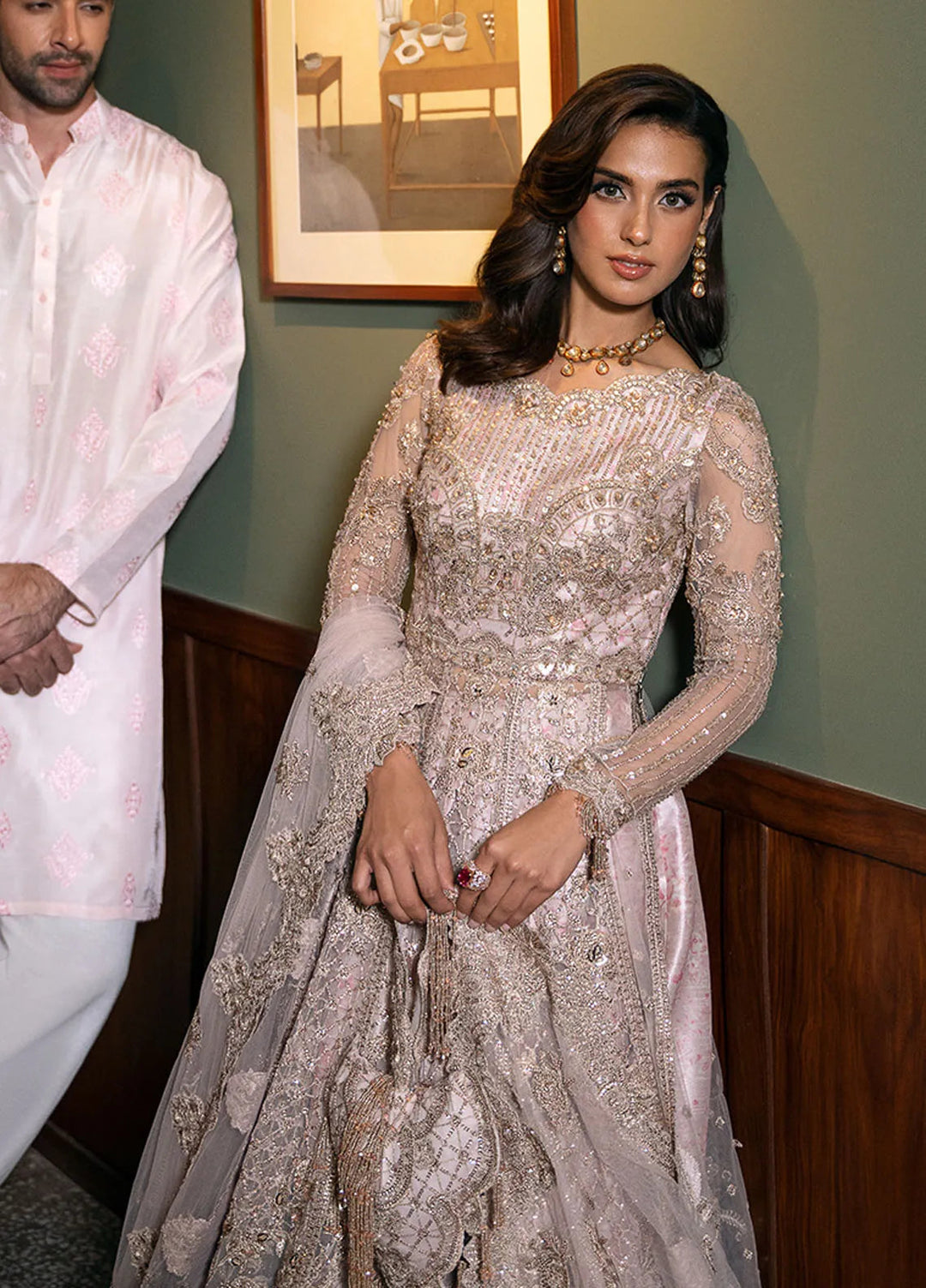 Saira Rizwan Embroidered Net Suits Unstitched 4 Piece SRF-D-03 Rigel - Festive Collection