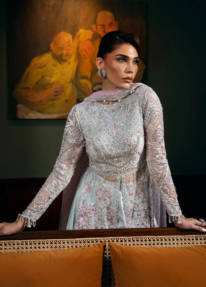 Embroidered Net 4 Piece Suit