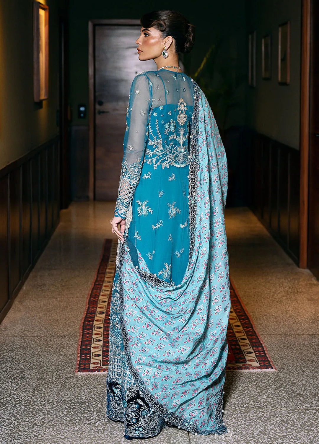 Saira Rizwan Embroidered Organza Suits Unstitched 4 Piece SRF-D-06 Alora - Festive Collection