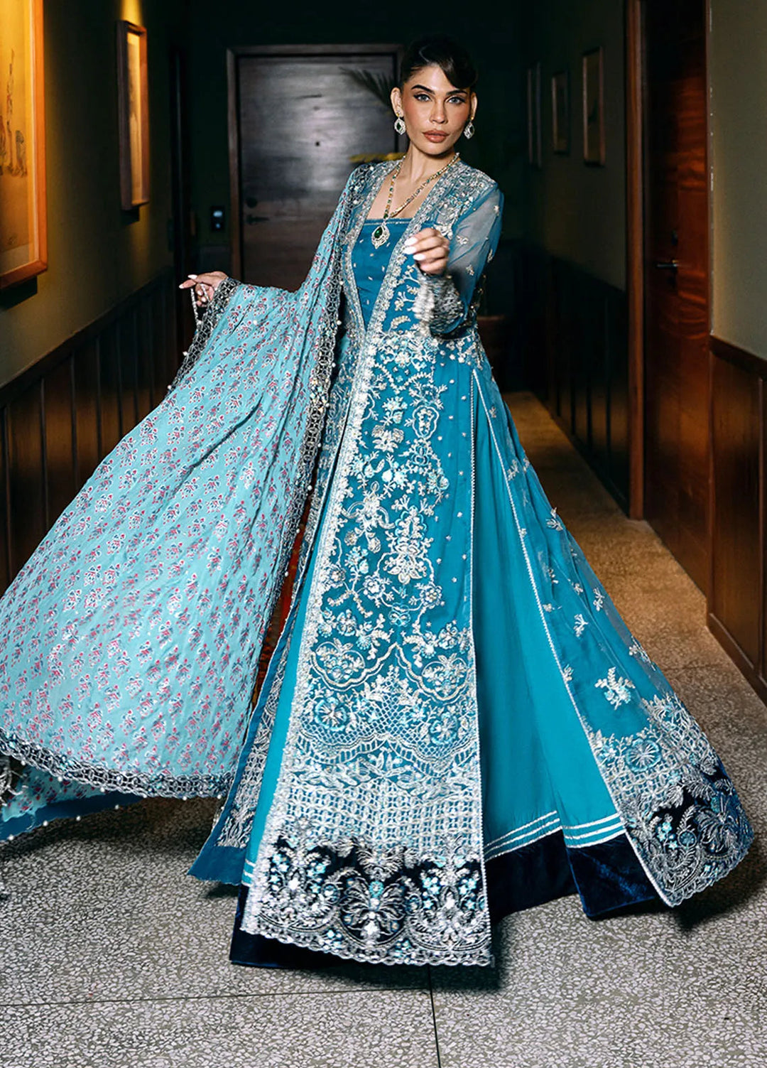 Saira Rizwan Embroidered Organza Suits Unstitched 4 Piece SRF-D-06 Alora - Festive Collection