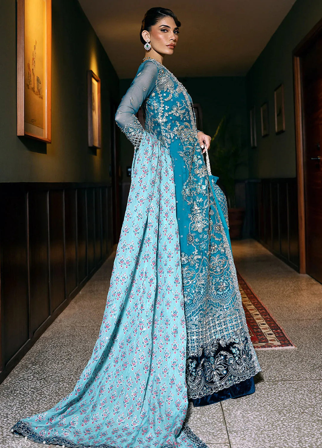 Saira Rizwan Embroidered Organza Suits Unstitched 4 Piece SRF-D-06 Alora - Festive Collection