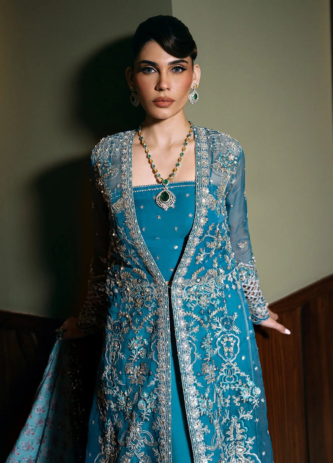 Saira Rizwan Embroidered Organza Suits Unstitched 4 Piece SRF-D-06 Alora - Festive Collection