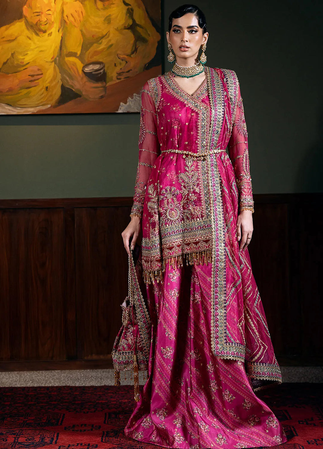 Saira Rizwan Embroidered Organza Suits Unstitched 4 Piece SRF-D-07 Enore - Festive Collection