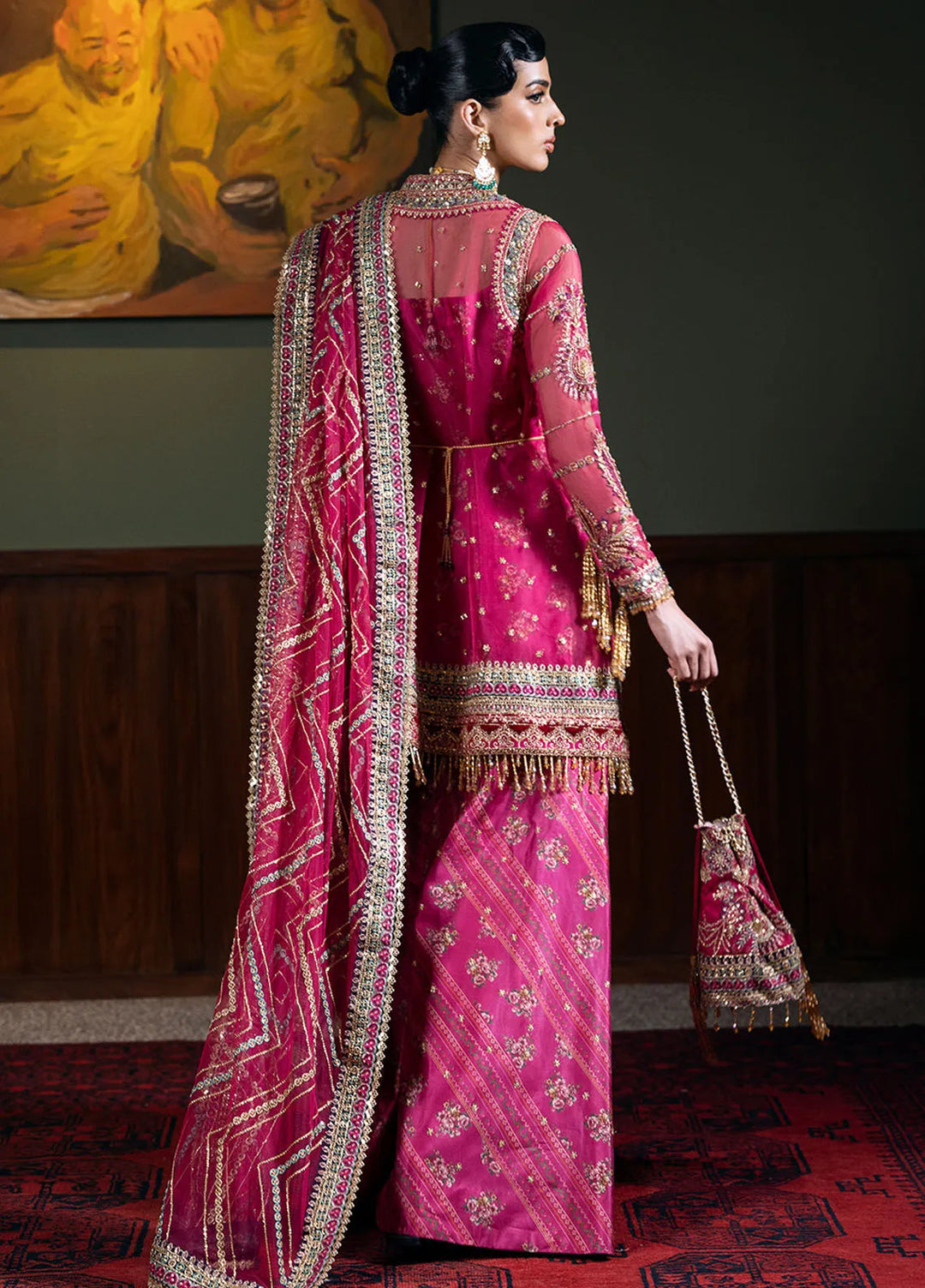 Saira Rizwan Embroidered Organza Suits Unstitched 4 Piece SRF-D-07 Enore - Festive Collection