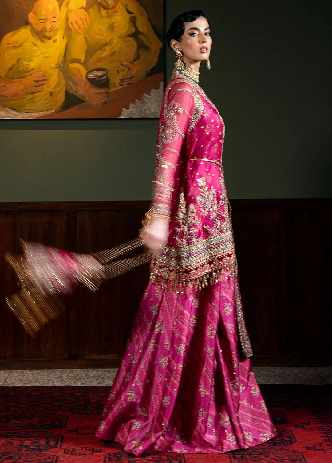 Saira Rizwan Embroidered Organza Suits Unstitched 4 Piece SRF-D-07 Enore - Festive Collection