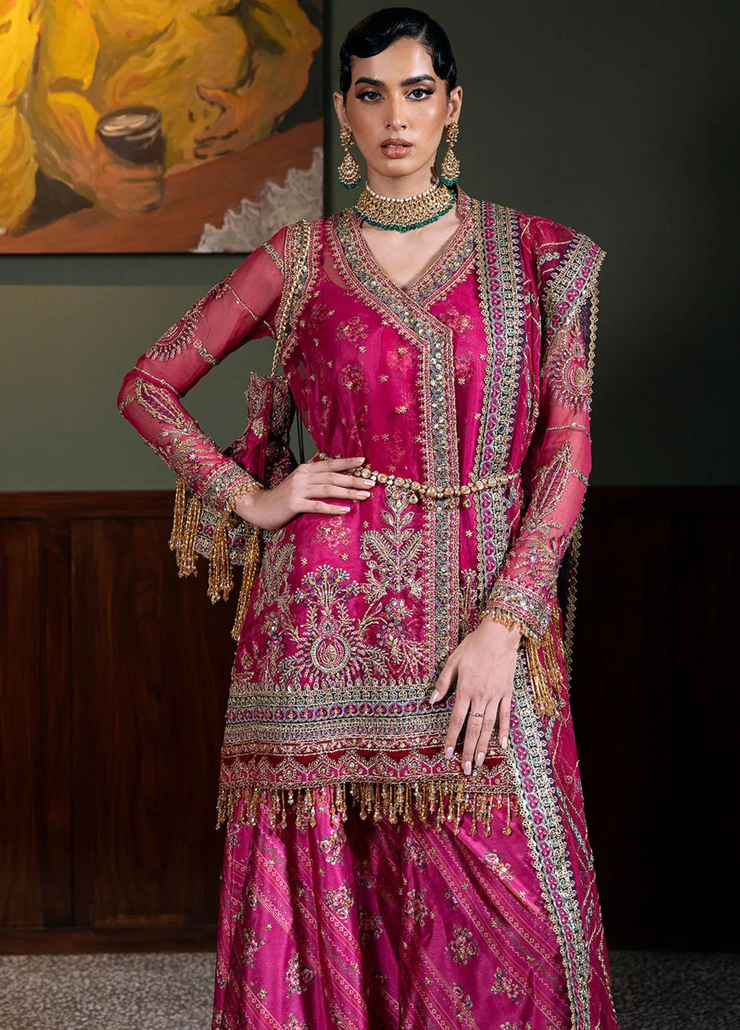 Saira Rizwan Embroidered Organza Suits Unstitched 4 Piece SRF-D-07 Enore - Festive Collection