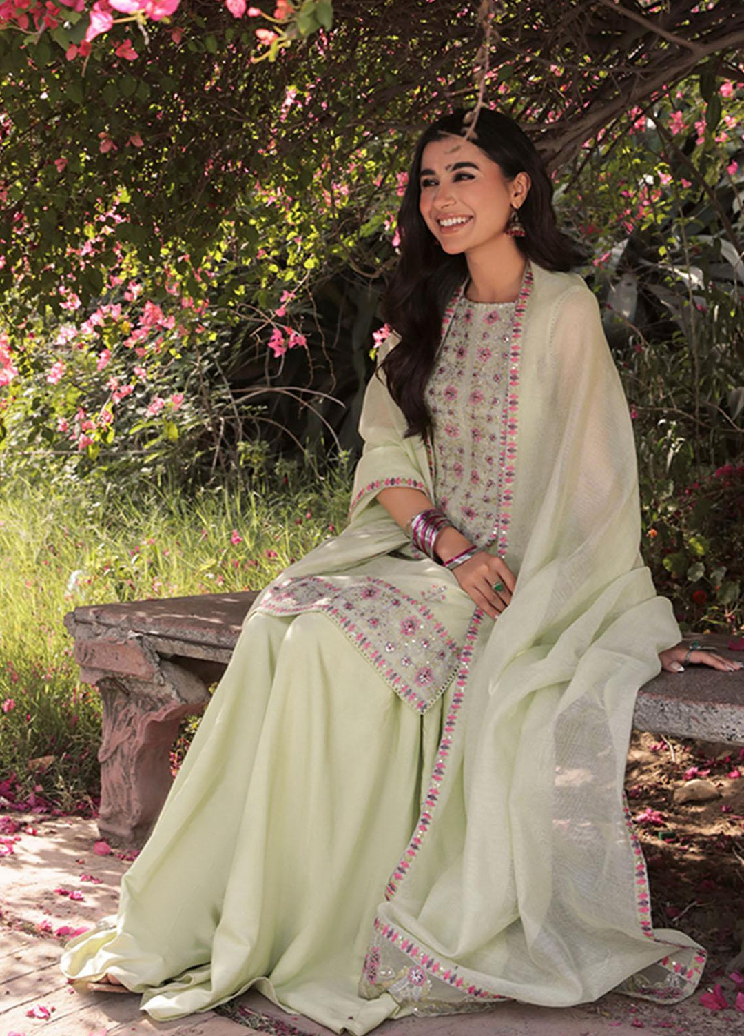 Saira Rizwan Ready to Wear  Cotton Net 4 Piece SR22KGE NOOR - A