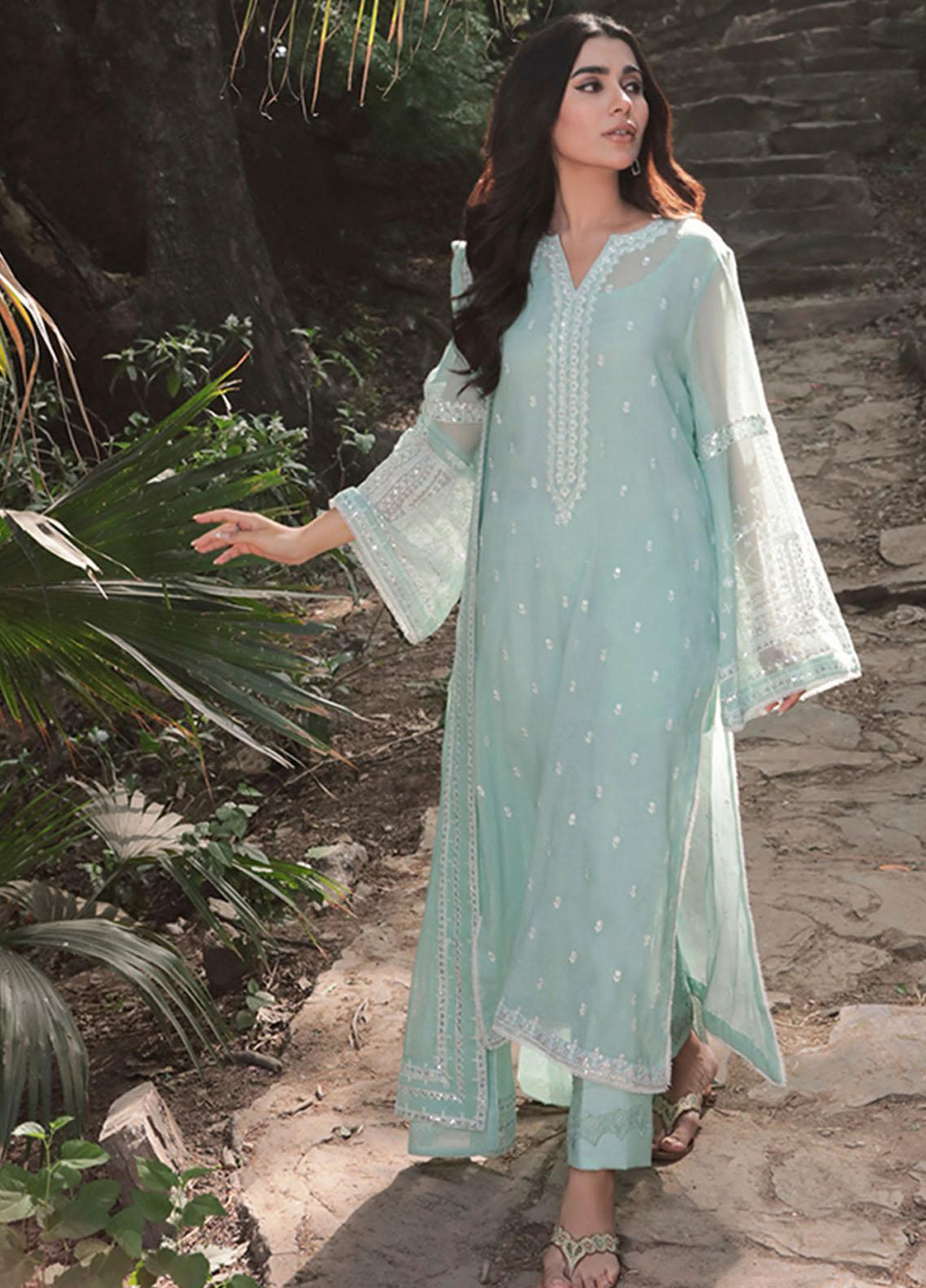 Saira Rizwan Ready to Wear  Cotton Net 4 Piece SR22KGE REHMAT - A
