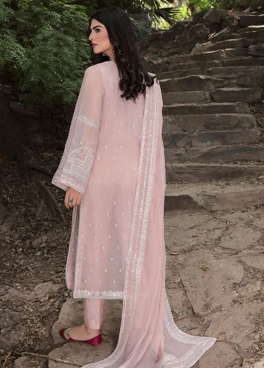 Saira Rizwan Ready to Wear  Cotton Net 4 Piece SR22KGE REHMAT - B