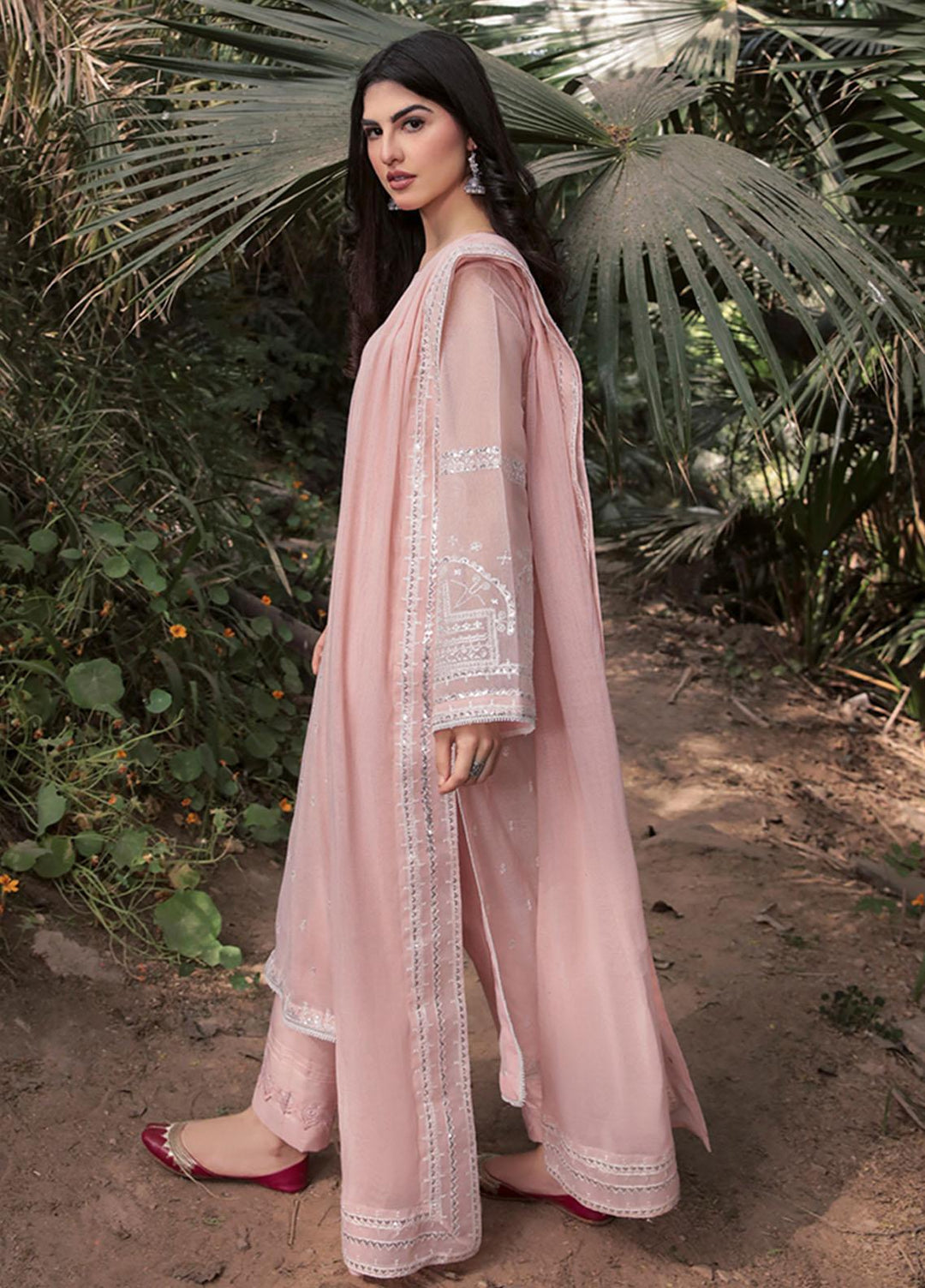 Saira Rizwan Ready to Wear  Cotton Net 4 Piece SR22KGE REHMAT - B