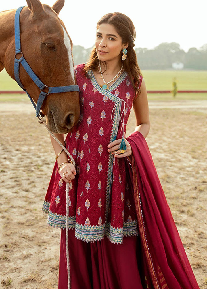 Saira Rizwan Embroidered Lawn Suits Unstitched 3 Piece SR21L 01 Mah-e-Meer - Summer Collection