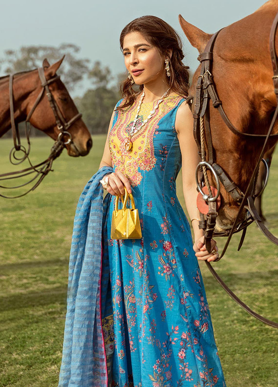 Saira Rizwan Embroidered Lawn Suits Unstitched 3 Piece SR21L 06 Gul Panrha - Summer Collection