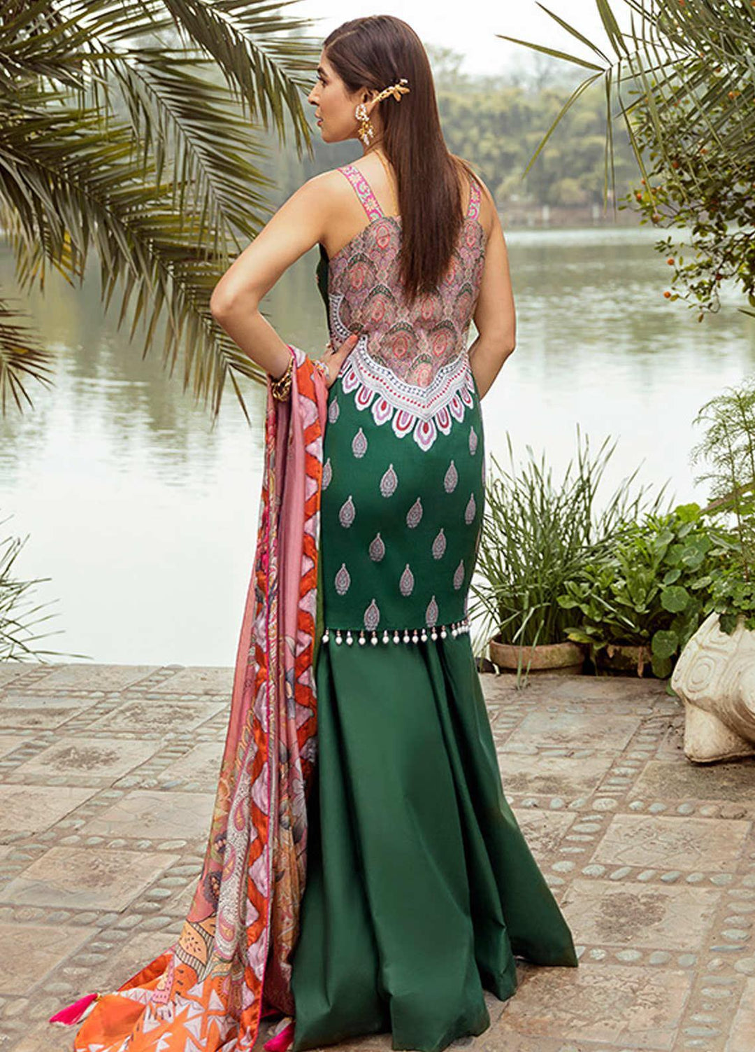 Saira Rizwan Embroidered Lawn Suits Unstitched 3 Piece SR21L 11 Aqs-e-Dasht - Summer Collection