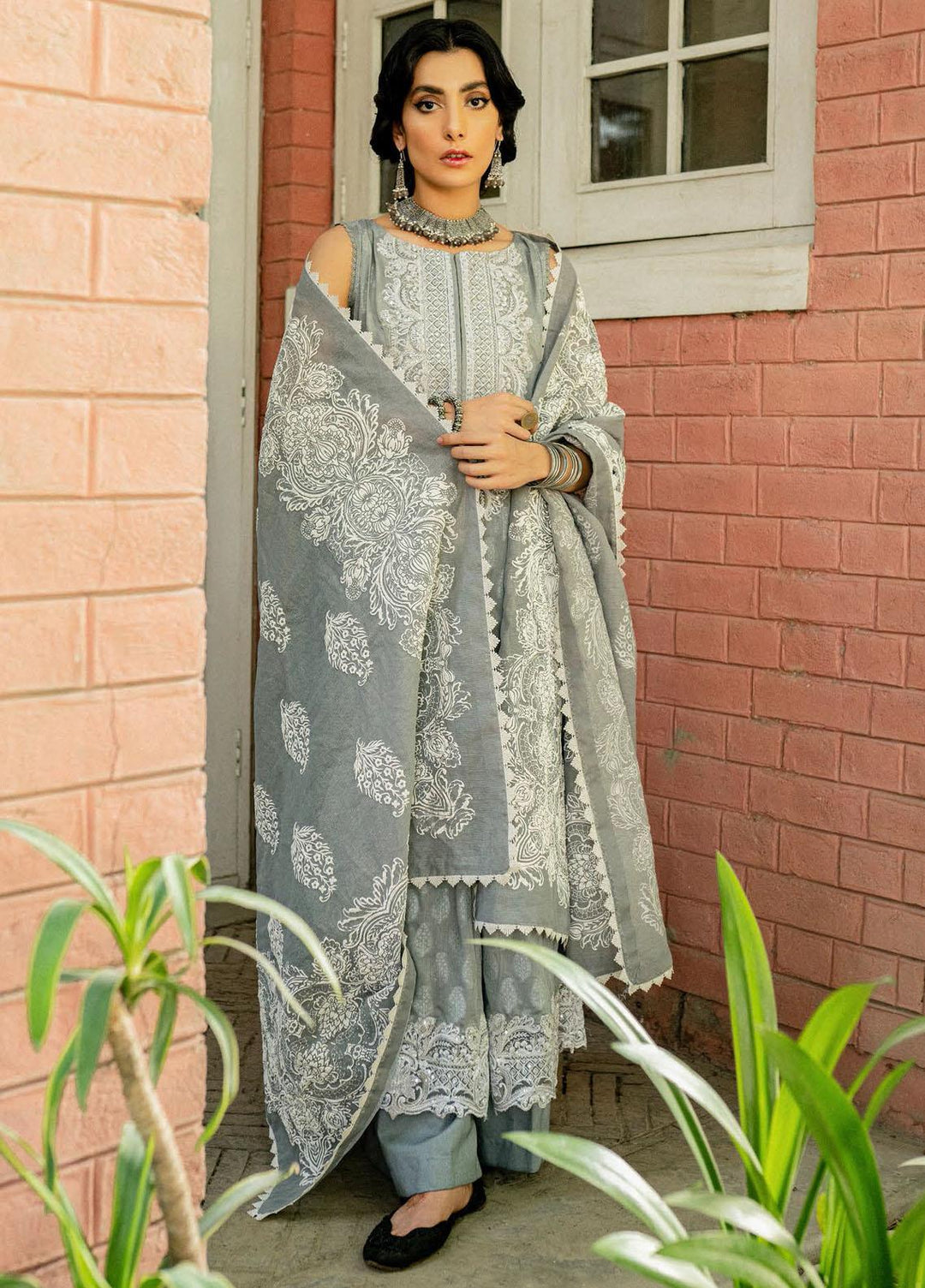 Saira Rizwan Embroidered Lawn Suits Unstitched 3 Piece SR21-E3 08 - Luxury Collection