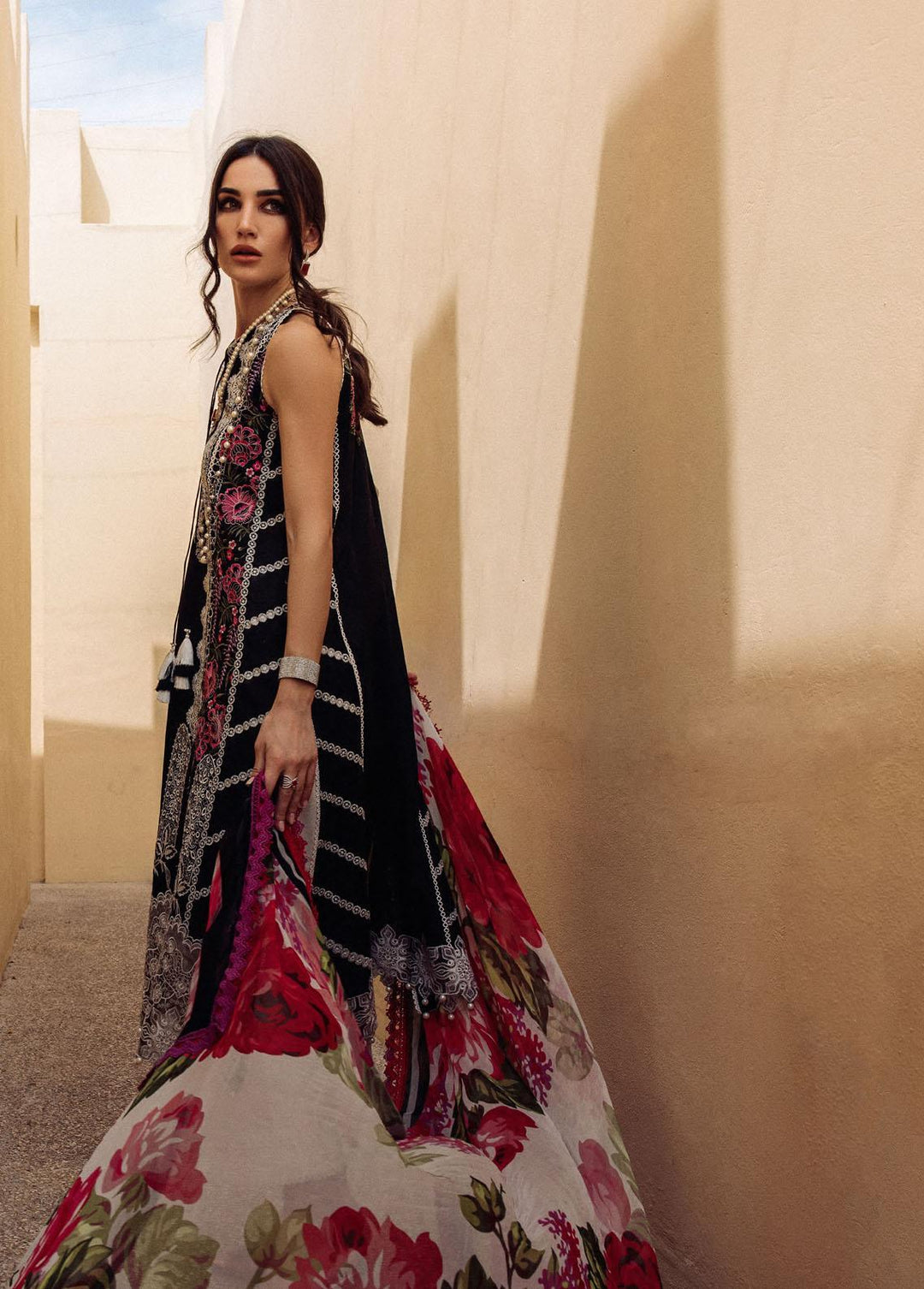 Saira Rizwan Embroidered Lawn Suits Unstitched 3 Piece SR23L SR-04 Salvia - Luxury Collection