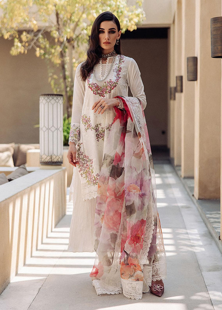 Saira Rizwan Embroidered Lawn Suits Unstitched 3 Piece SR23L SR-06 Lily - Luxury Collection