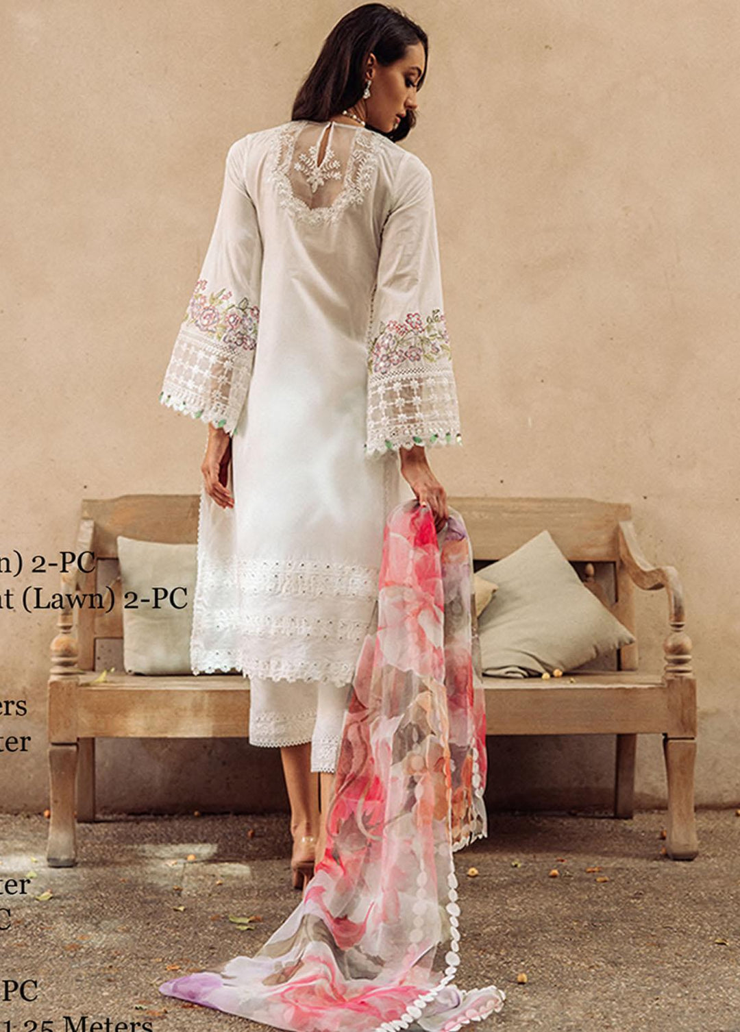 Saira Rizwan Embroidered Lawn Suits Unstitched 3 Piece SR23L SR-06 Lily - Luxury Collection