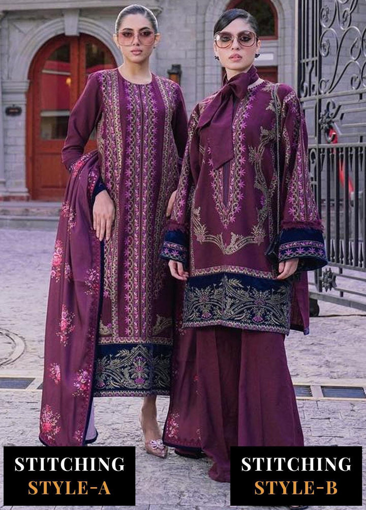 Saira Rizwan Embroidered Khaddar Suits Unstitched 3 Piece SR23WU SR-02 Zaynem - Winter Collection