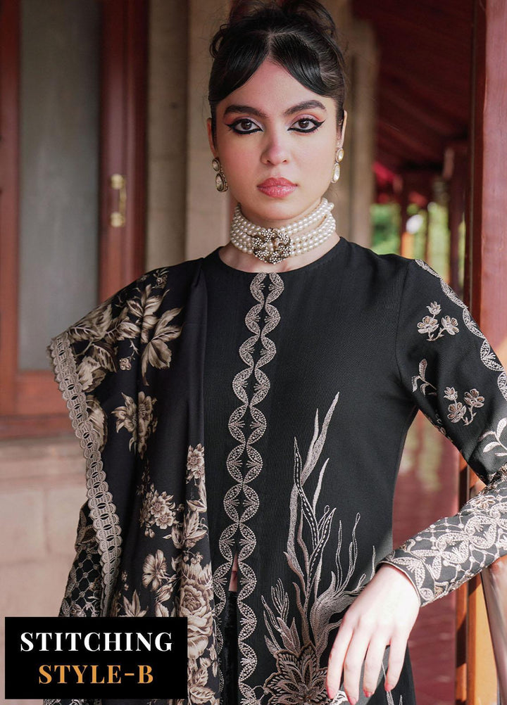 Saira Rizwan Embroidered Khaddar Suits Unstitched 3 Piece SR23WU SR-05 Salina - Winter Collection
