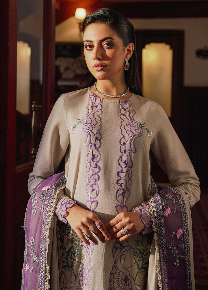 Saira Rizwan Embroidered Karandi Suits Unstitched 3 Piece SR23WU SR-07 Zhalay - Winter Collection